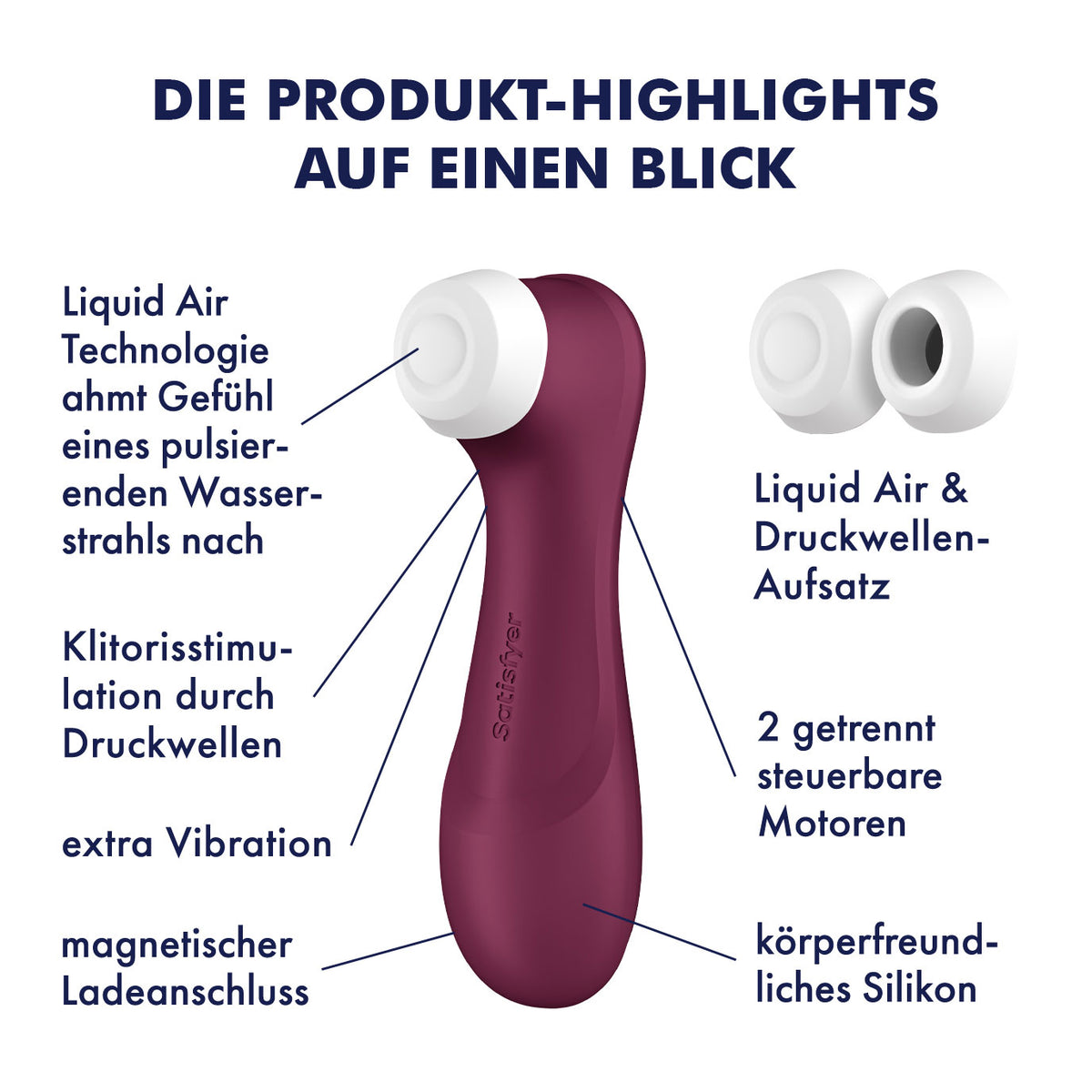 Satisfyer Pro 2 Generation 3 Liquid Air Technology -Burgundy