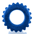 Oxballs Plushy Single Ring Cock Ring — Blue Fire - OX-3207-BLF