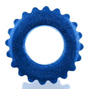 Oxballs Plushy Single Ring Cock Ring — Blue Fire - OX-3207-BLF