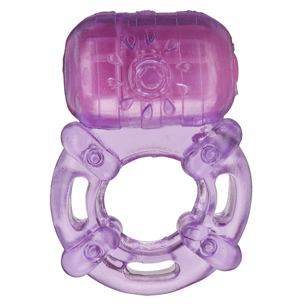 Cloud 9 Novelties Pleasure Tickler Vibrating Cock Ring - Purple - WTC63840