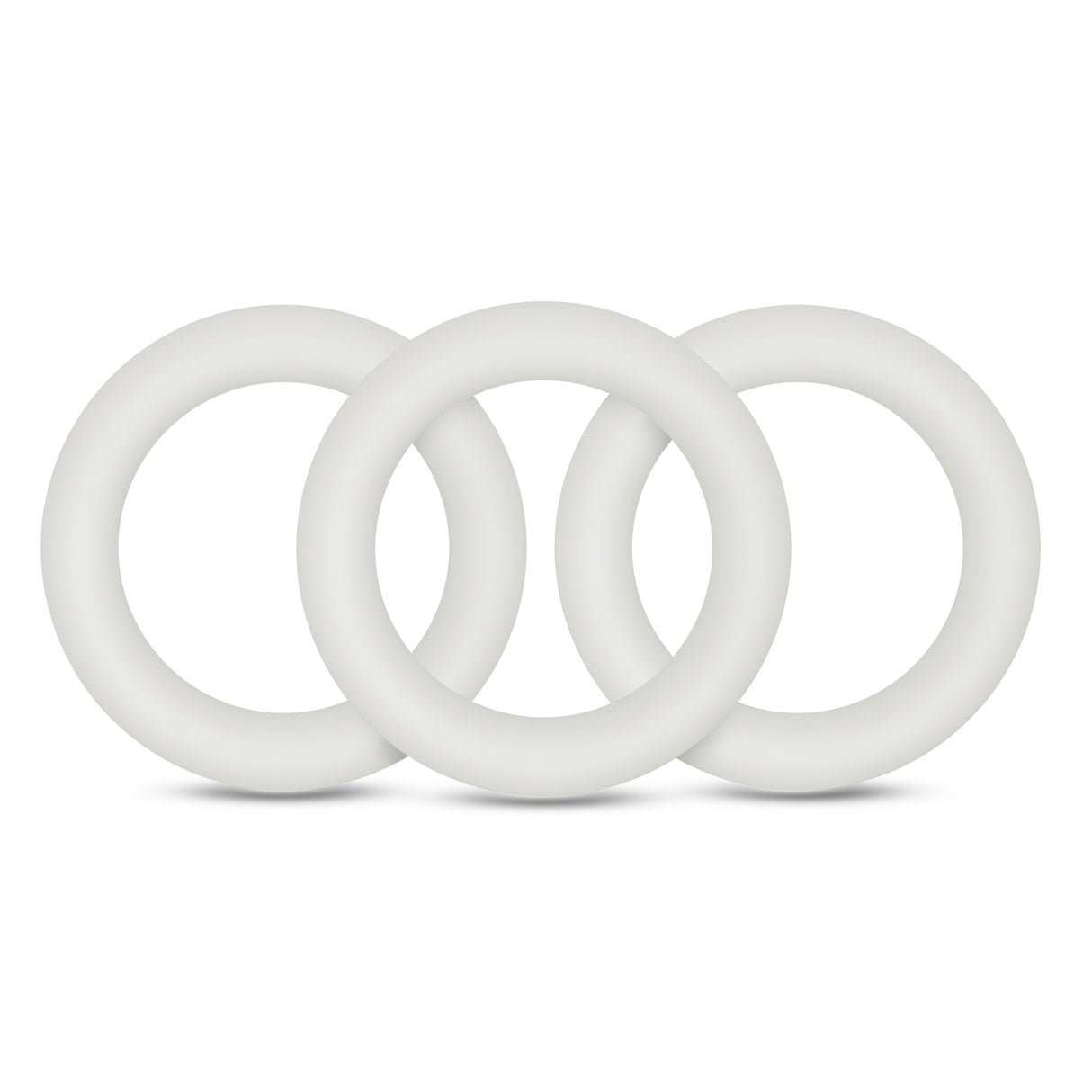 Blush Performance Pure Silicone Cock Rings — 3-Pack, Small, White - BL-70819