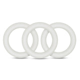 Blush Performance Pure Silicone Cock Rings — 3-Pack, Small, White - BL-70819