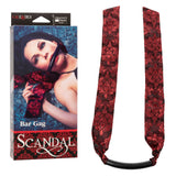 CalExotics Scandal Bar Gag with Red & Black Brocade Ties - SE2712083