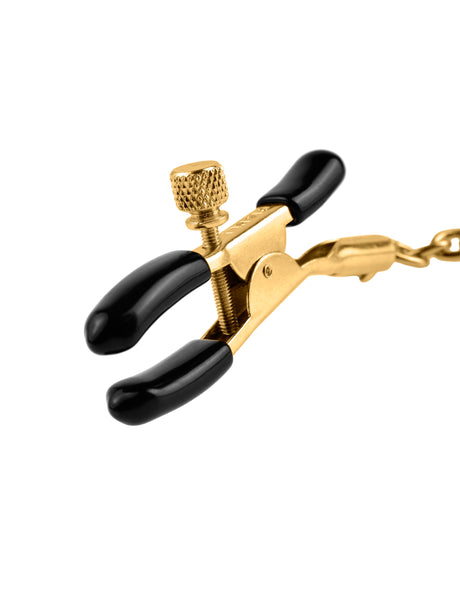 Fetish Fantasy Gold Chain Nipple Clamps - Gold by Pipedream