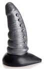 XR Brands Beastly Tapered Bumpy Silicone Dildo, Silver — 8.25 in - CC-AG878-SLV