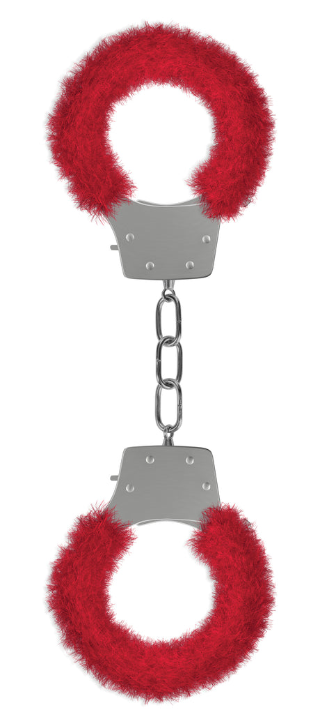 "Pleasure Handcuffs Furry - Red OU-OU004RED"