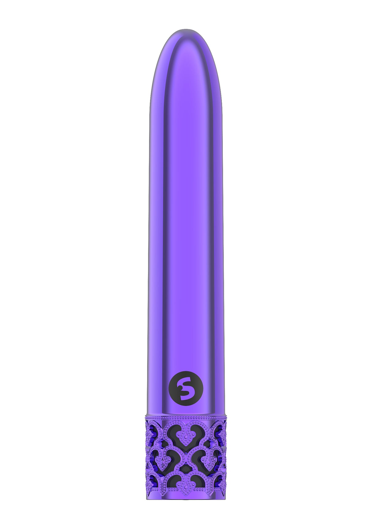 Shots Shiny Rechargeable ABS Bullet Vibrator — Purple - SH-ROY002PUR