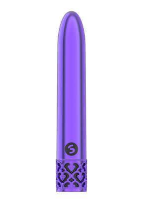 Shots Shiny Rechargeable ABS Bullet Vibrator — Purple - SH-ROY002PUR