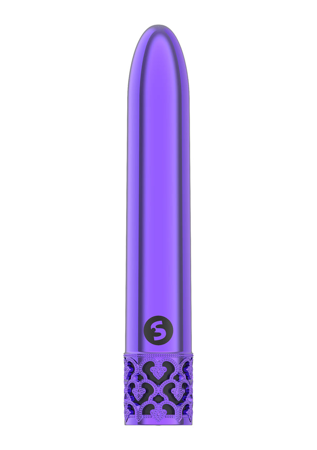 Shots Shiny Rechargeable ABS Bullet Vibrator — Purple - SH-ROY002PUR