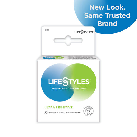 Paradise Marketing LifeStyles Ultra Sensitive Condoms — 3 Pack - LS1703
