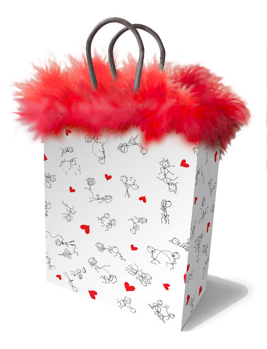 Little Genie Stick Figures Gift Bag — Red, 10.75 x 7.75 in - LG-LGP039
