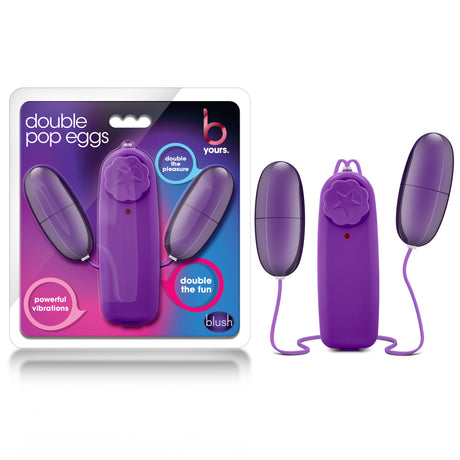 Blush B Yours Double Pop Eggs Dual-Egg Vibrator — Plum - BL-25501