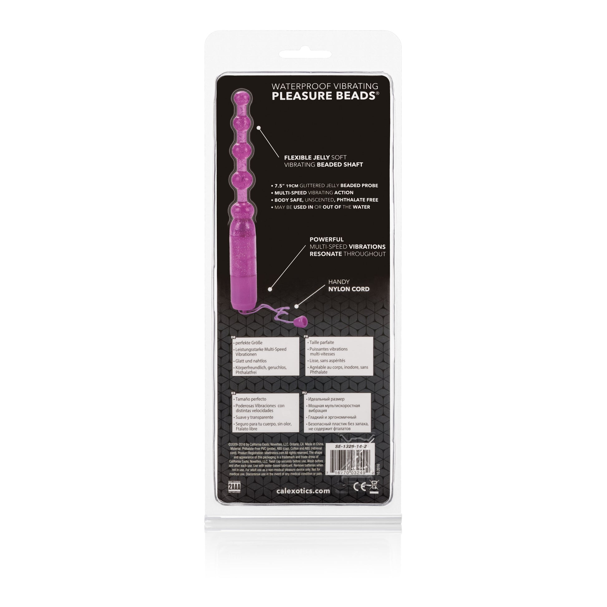 Vibrating Pleasure Beads - Purple by CalExotics
