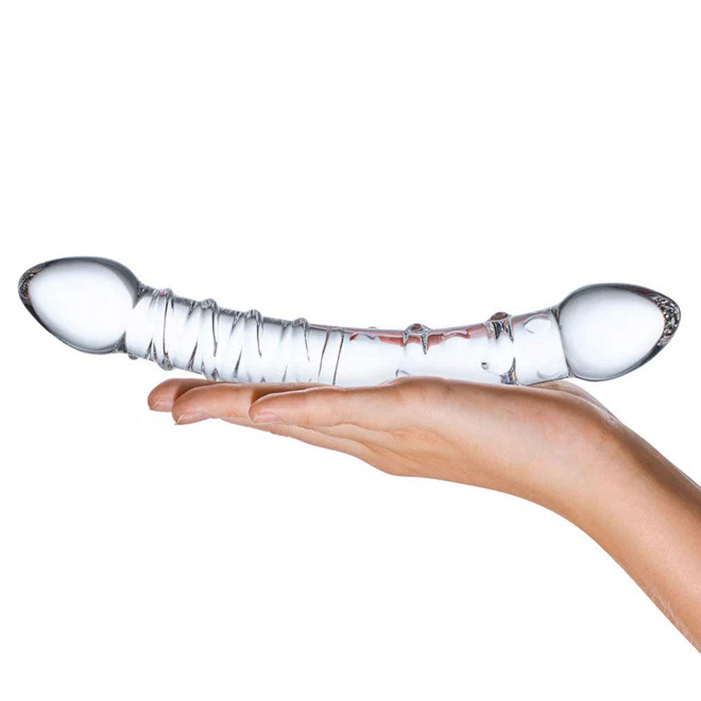 Double Trouble Glass Dildo by Electric Novelties
