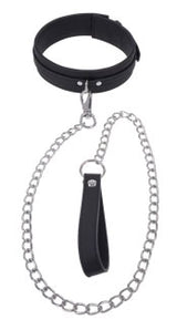 Sportsheets Signature Midnight Muse Collar & 36-inch Chain Leash, Black - SS68120