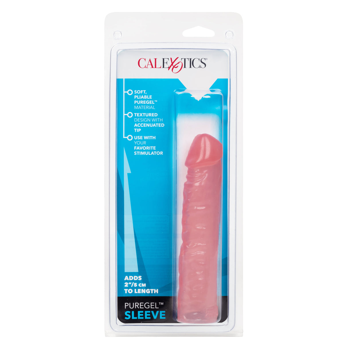 CalExotics Puregel Sleeve — Pink, 7in Textured Sleeve - SE0295142