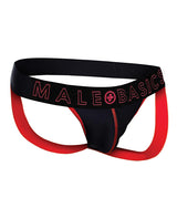 MaleBasics Men's Neon Jockstrap — Red, Small