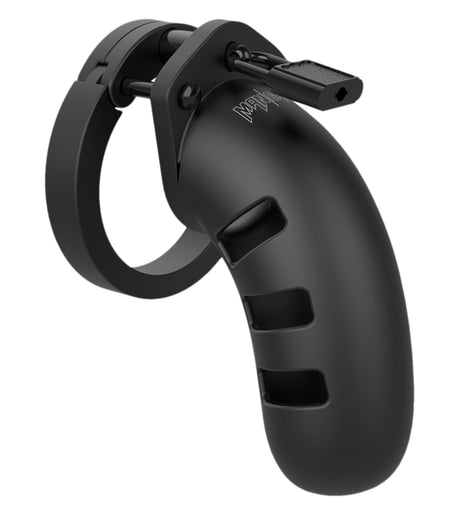 Mancage Silicone Chastity Cock Cage — Small, Black - 7423522514580