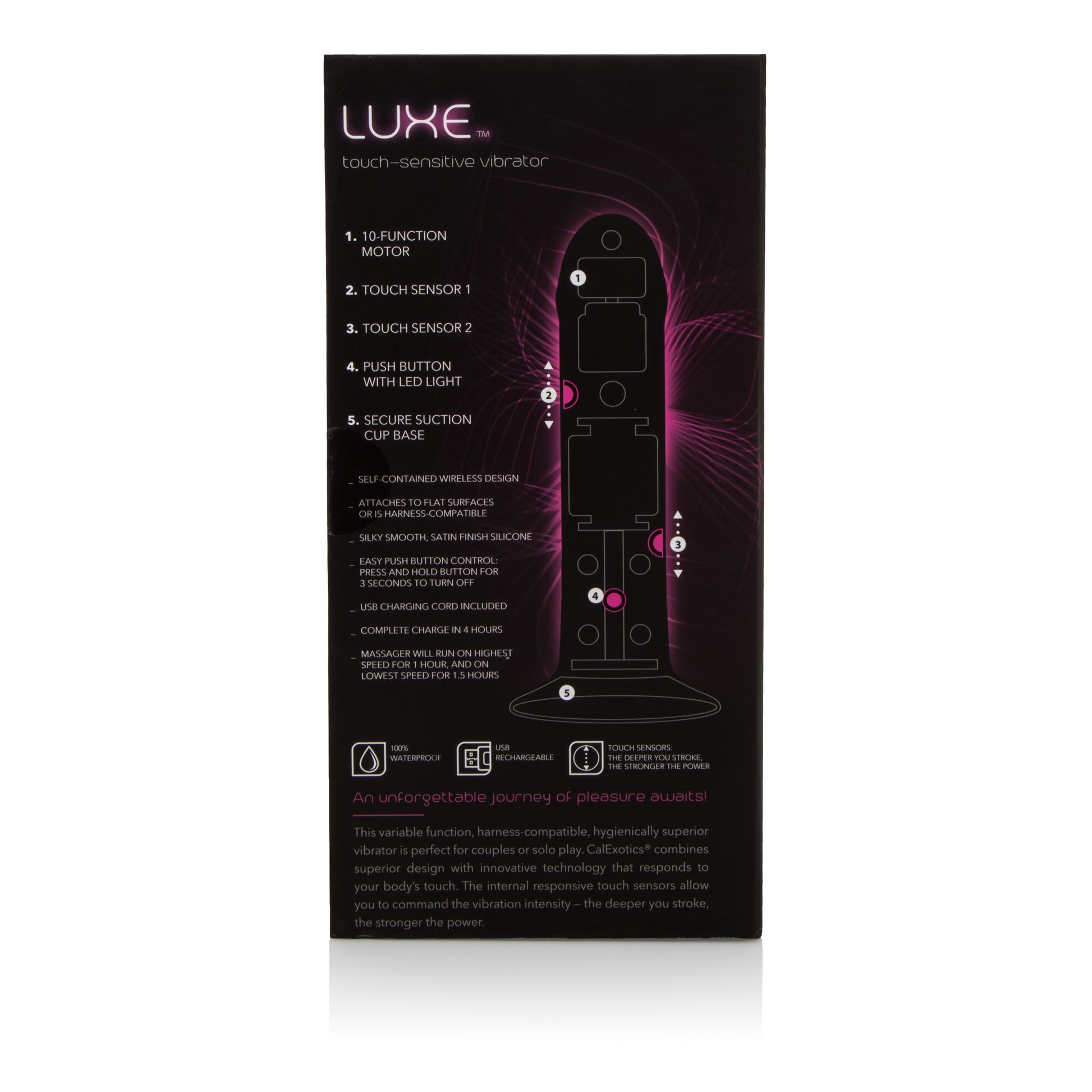 Luxe - Touch Sensitive Vibrator - Purple by CalExotics