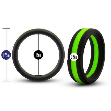 Performance - Silicone Go Pro Cock Ring - Black/green/black by Blush