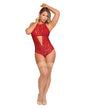 Sugar & Spice Teddy w/Snap Crotch Red L/XL by Exposed