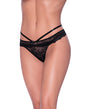 Ooh La Lace Peek-a-Boo Cheeky Panty Black L/XL by Exposed