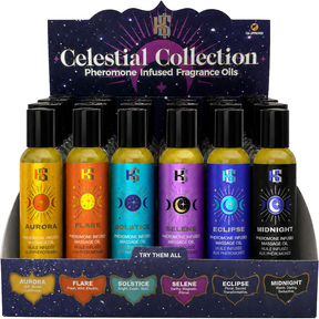 Kama Sutra Celestial Massage Oil Prepack, 24 Assorted 2 fl oz - KS13050