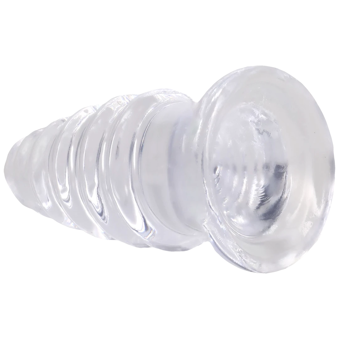 Doc Johnson Crystal Jellies Anal Twist — 5 Inch Clear - DJ0289-07-CD