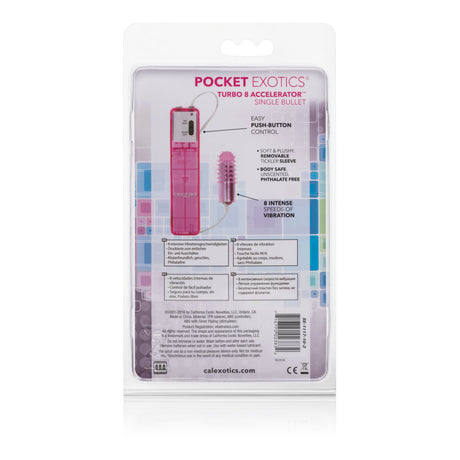 CalExotics Turbo 8 Accelerator Bullet Vibrator — Pink, 8 Speeds - SE1117102