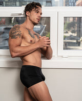 Male Power Satin Lycra Boxer Black Medium by Male Power