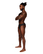 Sassy Lace Skirt Jock Black L/XL by Male Power