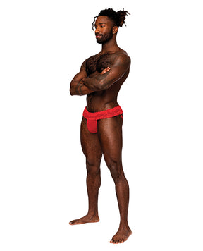 Sassy Lace Skirt Jock Red L/XL by Male Power