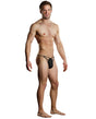 Male Power G-string w/Straps & Rings Black L/XL by Male Power