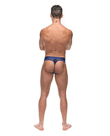 Male Power Diamond Mesh Bong Thong S/M Navy