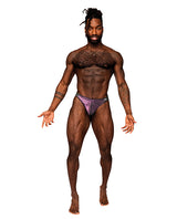 Hocus Pocus Stretch Poly Spandex Uplift Bong Thong Purple S/M by Male Power