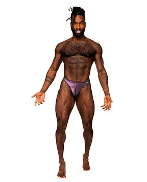 Hocus Pocus Stretch Poly Spandex Uplift Bong Thong Purple S/M by Male Power