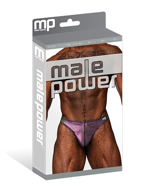 Hocus Pocus Stretch Poly Spandex Uplift Bong Thong Purple S/M by Male Power