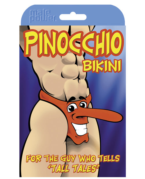 Male Power Pinocchio Nose Novelty Bikini — 100% Nylon, One Size