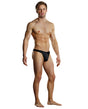 Male Power Zipper Thong Black S/M by Male Power