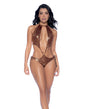 Golden Hour Metallic Sling w/Side Tie Details - Gold/Copper S/M by Mapale