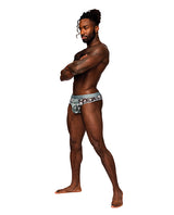Sheer Prints Mesh Poly Spandex Thong Optical L/XL by Male Power