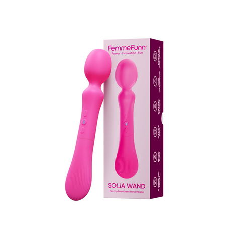 Femme Funn Solia Wand Vibrator — Double-Ended, Pink, 9.7" - FF-1056-01