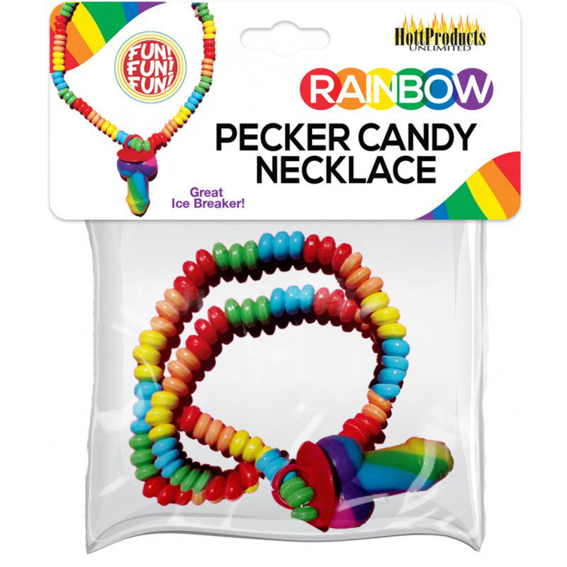 Rainbow Pecker Candy Necklace by Hott Products