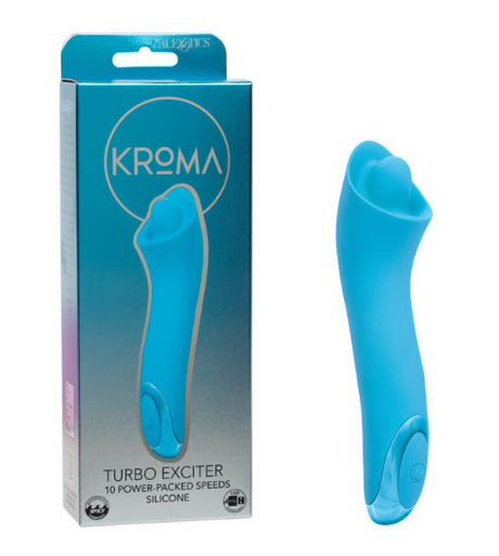 CalExotics Kroma Turbo Exciter Mini Rechargeable Massager, Blue - SE4406653