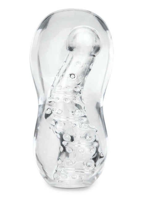 XGEN Zolo Gripz Wavy Clear Squeezable Stroker Sleeve - X-ZO6043