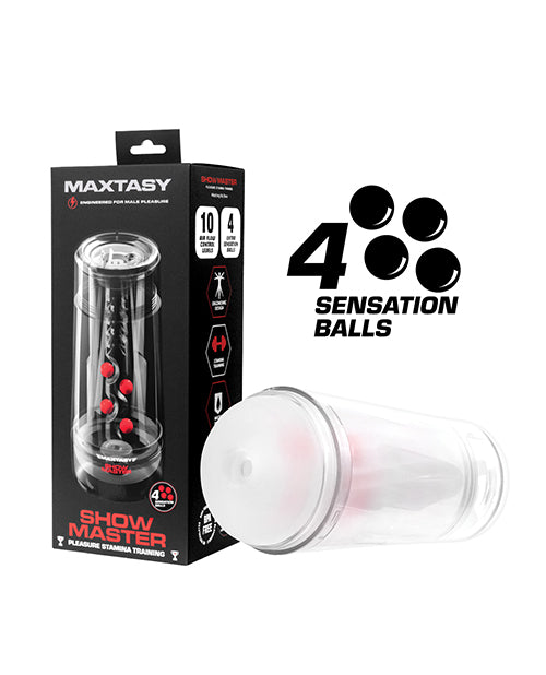 Maxtasy Show Master Non-Realistic Stroker - Clear by Maxtasy