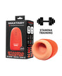 Maxtasy Stamina Master Heat up & Vibrating Stroker - Orange by Maxtasy