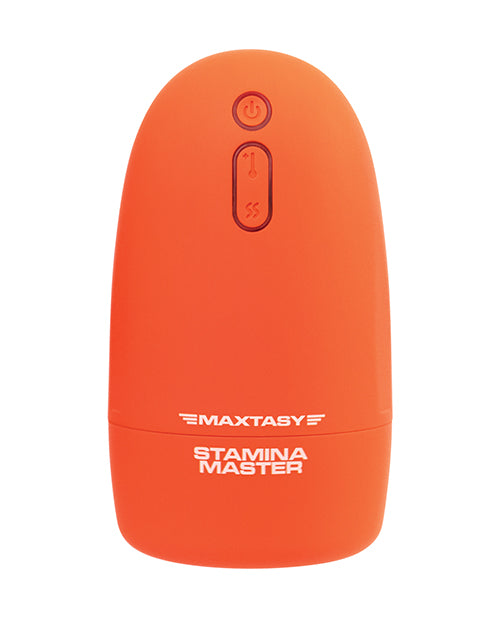 Maxtasy Stamina Master Heat up & Vibrating Stroker - Orange by Maxtasy