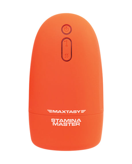 Maxtasy Stamina Master Heat up & Vibrating Stroker - Orange by Maxtasy