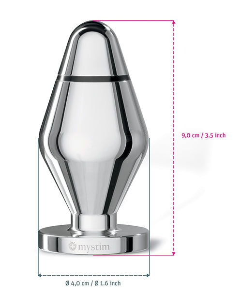 Mystim Little John Buttplug Small Aluminum - Silver by Mystim